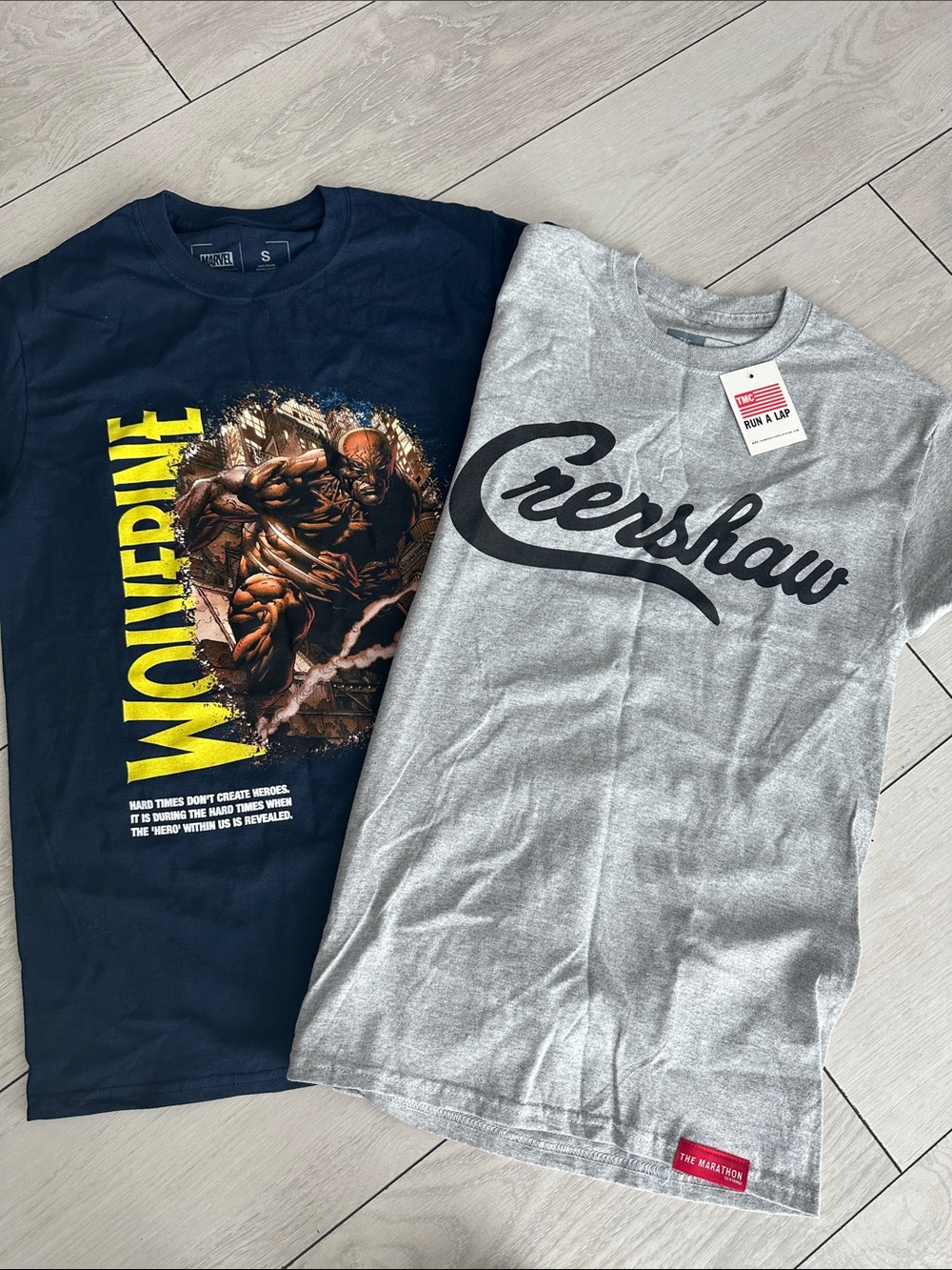 The Marathon Clothing Gray 'Crenshaw' Script Tee